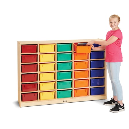 Jonti-Craft 30 Tub Mobile Storage, with Colored Tubs 4031JC